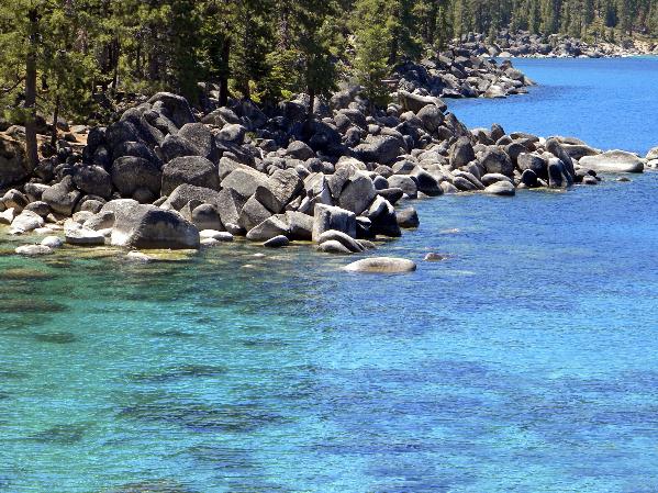 Pines Boulders And Crystal Waters Of Lake Tahoe