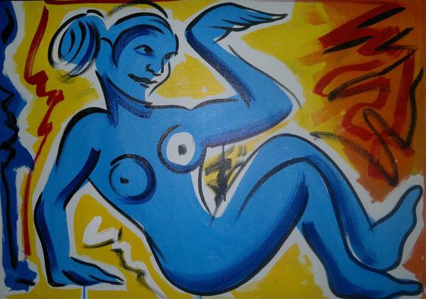 Nude In Blue