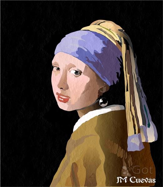 Copia Muchacha De La Perla De Jan Vermeer