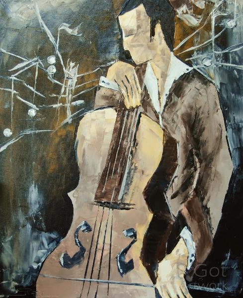 Cellist In Sepia