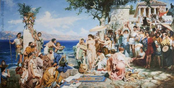 Phryne At The Festival Of Poseidon In Eleusin