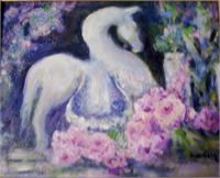 Tang Horse With Pink Roses