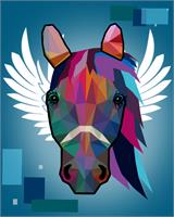 WPAP Horse As Framed Poster