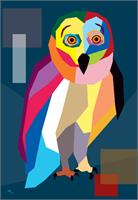 Owl Wpap As Framed Poster