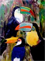 Three Toucans As Framed Poster