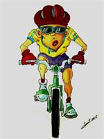 Bicycle Rider As Framed Poster