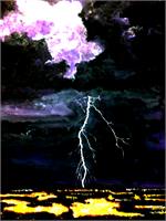 Lightning And Thunder Storm As Framed Poster