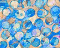 Blue Eroded Circle Abstract