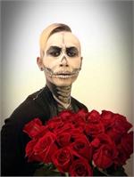 Skull Tux And Roses As Framed Poster