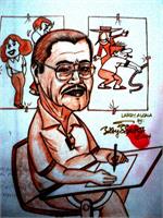 A Tribute To Larry Alcala...Master Cartoonist As Framed Poster