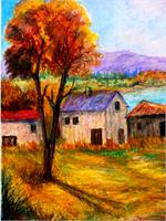 Autumn In Lake Prespa As Framed Poster