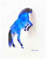 Walled Blue Horse