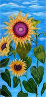 Dance Of The Sunflower Queen As Greeting Card