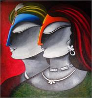 Krishna And Radha As Framed Poster