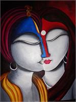 Krishna And Radha- Spiritual Fusion As Framed Poster