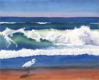 Beach Egret As Framed Poster