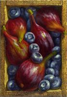 Figs And Blueberries As Framed Poster