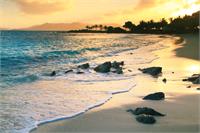 Golden Sunrise On Sapphire Beach St Thomas Virgin Islands Photograph By Roupen Baker As Framed Poster
