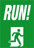 Run As Framed Poster