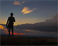 Union General Warren At Sunset As Framed Poster