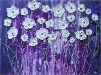 Purple Rain Blossoms III As Framed Poster