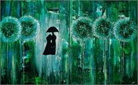 Emerald Rain Romance As Framed Poster