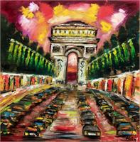 Arch Of Triumph As Greeting Card