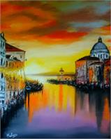 Sunrise In Venice As Greeting Card