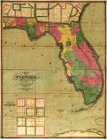 Map Of Florida (1829) As Framed Poster