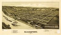 Aerial View Of Glassport, Pennsylvania (1902) As Framed Poster
