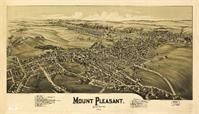 Aerial View Of Mount Pleasant, Pennsylvania (1900) As Framed Poster