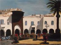 Plaza Espania Larache Morocco As Framed Poster