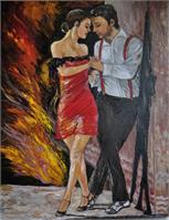 _DSC2497 Copycouple Dancing Tango As Framed Poster