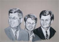 Kennedy Brothers In The Early Years As Framed Poster
