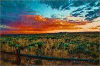 Taos Sunset As Framed Poster
