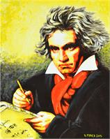 Ludwig Van Beethoven As Framed Poster