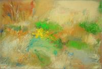 Outdoor Painting 2, (Flowers And Shrubbery, Sandy Beach, Lemba, Cyprus)