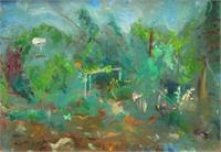 The Garden Of Sensual Harmony (Plein Air Painting, Lemba, Cyprus) As Framed Poster