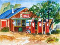 Frontier Gas Station As Framed Poster