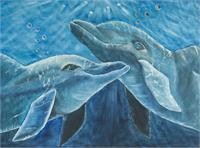 Dolphins_at_play As Framed Poster