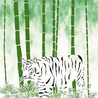 Tiger Bamboo As Framed Poster