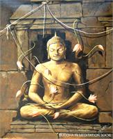 Meditating Buddha As Framed Poster