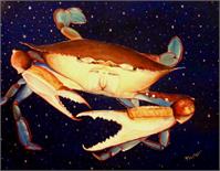 Crab In Space As Framed Poster