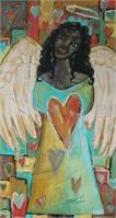 Country Angel As Greeting Card