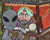 Time Travel Alien As Framed Poster