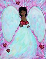 Heart Angel As Framed Poster