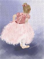 Child Ballerina Awaiting The Moment_by Susan Lipschutz As Framed Poster