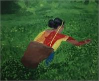 Lady Working In Tea Garden. As Framed Poster