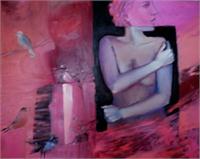 Nude With Birds, 2012, Oil Canvas