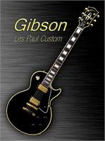 Black Gibson Les Paul Custom As Framed Poster